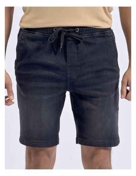 WOM-WB907-Mens Denim Drawstring Shorts 2